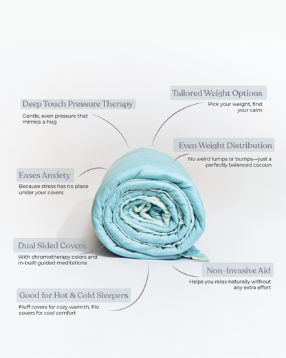 Azure Ocean Flo Cover & Blanket